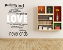This wall decal is a kind of quote wall decal-Love Quotes Wall Decal Love Vinyl Art Stickers